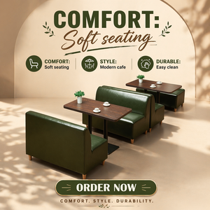 Juego de Mesa y Sillas de Comedor de Madera Maciza Cuadrada, Diseño Moderno Americano, Resistente, para Restaurante Comercial, Cafetería o Bar - Product Image 1