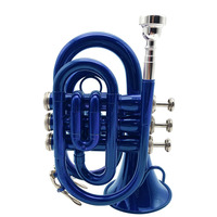 Bb Pocket Trumpet Gold Lacquered Beginner-Friendly Professional Grade Durable High-Quality Brass Instrument