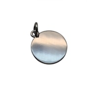 Vente directe d'usine 24mm en alliage de Zinc rond étiquette vierge curseur avec accessoires assortis-accessoires de sac de gravure bricolage