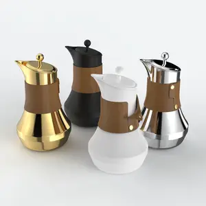 OEM/ODM Double Wall Stainless Steel Coffee Pot Vacuum Thermos Flask Coffee Pot Teapot Water Jug Dallah Arabic Tea Pot