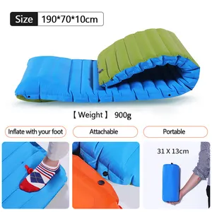 Colchón inflable para acampar al aire libre, almohadilla autoinflable para dormir