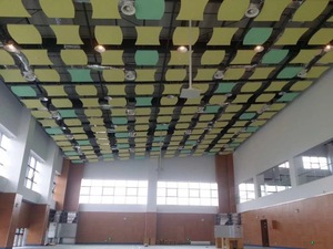 Carreaux de plafond en laine de fibre de verre acoustique <span class=keywords><strong>pour</strong></span> la décoration Matériaux d'<span class=keywords><strong>isolation</strong></span> thermique - Product Image 2