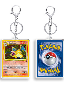 سلسلة مفاتيح بطاقة أكريليك سحرية على شكل بيكسي تشاريزارد، قلادة لحقيبة المدرسة، هدية إبداعية للهواة، منتج بالجملة - Product Image 2