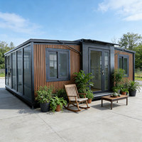 Maison conteneur maritime de luxe, préfabriquée, extensible, moderne, portable et mobile, 2 chambres, 20FT/40FT, pour bureau, école, supermarché