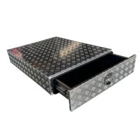 Boîte à outils robuste en aluminium léger, étanche et personnalisable, avec verrou de sécurité, pour benne de pick-up et rangement sous tiroir