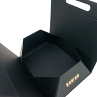 Emballage personnalisé, valise de luxe à fermeture magnétique, carton rigide, pliable, sac pliable, boîte cadeau en papier avec poignée