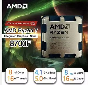 เอเอ็มดี R7 8700F เดสก์ท็อปซีพียู6-core 4.2กิกะเฮิร์ตซ์65วัตต์ซ็อกเก็ตโปรเซสเซอร์ AM5ในถาดใหม่หกแกน - Product Image 4