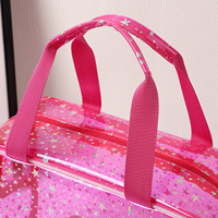 Nouvelle Trousse de Maquillage Imperméable en PVC Grande Capacité, Design Moderne et Élégant, Sac Fourre-Tout de Voyage à Fermeture Éclair, Motif Étoiles