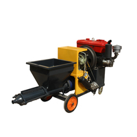 Machine automatique d'injection de mortier de béton 220V, état neuf, moteur, pulvérisateur de mortier pour plâtre mural en gypse, trémie 120L