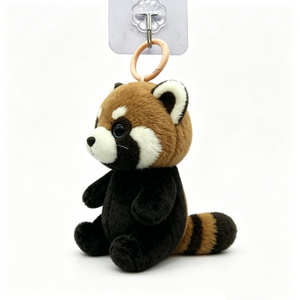 Custom Red panda plush keychain, <b>Mini</b> red panda stuffed animal <b>keyring</b>, Cute red panda plush bag charm - Product Image 4