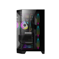 AntarcChill M-ATX Desktop Computer Cabinet Fish Tank Plus Double-Sided Tempered Glass Office Case Mid Tower Stock