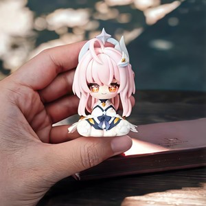 Wuthering Waves Q-version Assis Amis 2D Jeu Figure PVC Modèle Jouet GK Bureau Ornement Cadeau - Product Image 2