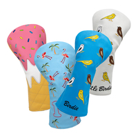 Logotipo personalizado Golf Head Covers PU Cuero Golf Driver Wood Club Covers Golf Headcover