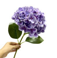 Bunga hydrangea sentuhan asli kualitas tinggi, bunga Hydrangea sentuhan asli 3D Putih buatan untuk dekorasi rumah pernikahan