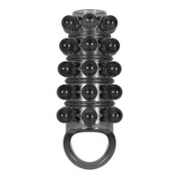 Anneau pénien et manchon de pénis en silicone noir, énorme et souple, pour stimulation clitoridienne et retard de l'éjaculation, jouets sexuels pour homme et couple