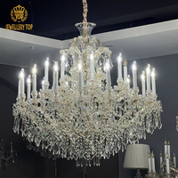 Bijoux Lustre moderne de luxe en perles de cristal pour rideau Décoration de scène d'événement de mariage Suspension lumineuse