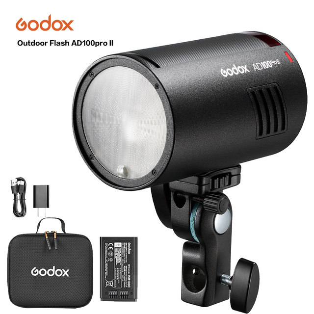 Godox AD100 Pro II Outdoor Flash 100Ws 2.4G TTL Photography Flash Strobe HSS Pocket Flash Light for Portrait and On-Location