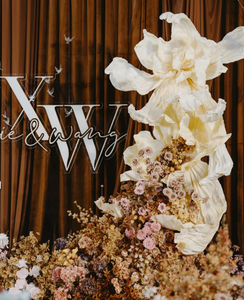 Nouvelle conception de toile de fond de mariage, décoration murale suspendue au plafond, fleur géante <span class=keywords><strong>en</strong></span> papier, soie, <span class=keywords><strong>organza</strong></span>, installation artistique, décoration de scène, toile de fond - Product Image 5