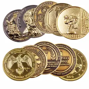 Moeda de desafio personalizada para moedas, metal de alta qualidade, latão antigo, liga de zinco chinesa, moeda de desafio personalizada