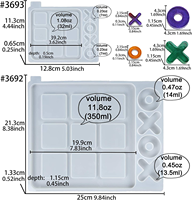 Tic Tac Toe – moule en résine XO pour jeu de société, moules en Silicone époxy XO