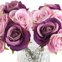 Bouquet de roses en soie fait main, fleurs artificielles, décoration de mariage, décoration de table de mariage, décoration de fête nuptiale, décoration de festival