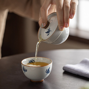 Hand-Painted Ceramic Travel <b>Tea</b> <b>Set</b> One Pot One <b>Cup</b> Traditional Chinese Style Portable Outdoor Brewing <b>Set</b> - Product Image 4