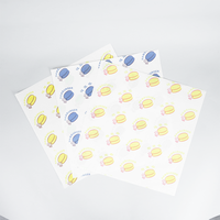 Papier sulfurisé blanc imprimé personnalisé avec motif de burger coloré pour hamburgers, sandwichs, hot-dogs, food trucks et plats à emporter