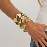 Ensemble de bracelets torsadés multicouches en fil torsadé avec perles CCB irrégulières empilables pour femme, accessoires de bijoux tendance pour le quotidien