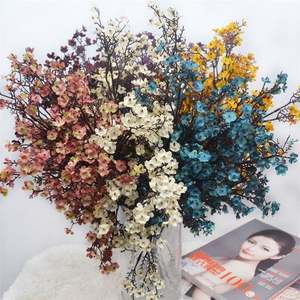 S-1013 Vente en gros de fleurs artificielles de <span class=keywords><strong>jasmin</strong></span> d'hiver colorées en soie de haute qualité, personnalisables, 50 cm, pour le Nouvel An - Product Image 4