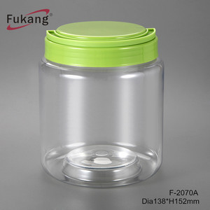 1kg <strong>and</strong> 2kg Clear Pet Plastic <strong>Jar</strong> With Lid - Product Image 2