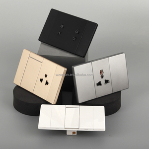 Moderno Nuevo Delgado Super ultra Delgado Dorado Gris Blanco Negro Egipto Bolivia Perú Luz eléctrica Interruptor de pared y toma de corriente - Product Image 1