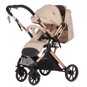 <span class=keywords><strong>Poussette</strong></span> de luxe pour nouveau-né, chariot de voyage 2-en-1 en coton avec cadre en acier inoxydable, poussée bidirectionnelle et rotation à 360°, pour bébés de 0 à 3 ans - Product Image 5