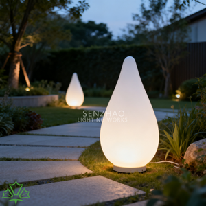 Lámpara de Suelo LED para Exteriores Senzhao, Diseño de Gota de Agua, IP65 Impermeable, Luz de Jardín para Caminos, Patios, Villas y Decoración de Exteriores - Product Image 2