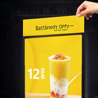 Cadre de boîte lumineuse LED ultra-mince A4, boîtes lumineuses publicitaires, panneau de menu en acrylique, boîte lumineuse pour affichage, panneau de signalisation pour restaurant, café