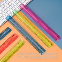 30cm 12 pouces avion en plastique coloré publicité règle droite pour le bureau des étudiants