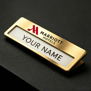 Custom Personalized Engraved Brooches Name Tag <b>Badge</b>, Business Magnet <b>Pin</b> Design Portable Metal Name Brooch - Product Image 6