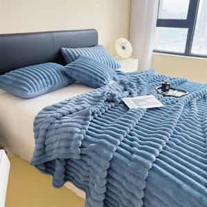 Rắn màu siêu vua nữ hoàng Kích thước flannel lông cừu như siêu dày Sherpa chăn san hô nhung dày mùa đông ấm chăn - Product Image 6