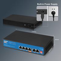 Switch PoE OEM de 4, 8, 16, 24 Puertos 10/100M, Switch Ethernet de Fibra Óptica No Administrado con PoE, Compatible con IEEE 802.3af/at, Apto para CCTV