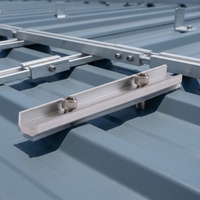 UISOLAR Kit de raccordement de rail de montage solaire en aluminium anodisé, connecteur de rail de panneau solaire en gros pour la fixation de supports solaires
