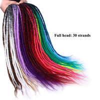 Dread Locks Micro Afro Souples Crochet Cheveux Extensions 20 Pouces Lisses Dreadlocks Fibre Synthétique Tresses Fausses Locs