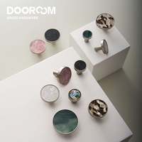 Kenop Furnitur Kuningan Dooroom, Kenop Lemari Pakaian, Kenop Laci Kabinet, Kenop dengan Warna-Warni, Finishing Matt Brushed Nickel