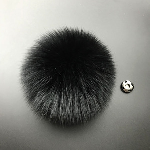 Pompones de Piel de Zorro Natural de 10cm, 11cm, 12cm, 13cm y 14cm, <span class=keywords><strong>con</strong></span> Banda Elástica, para Esquí, Actividades al Aire Libre y Llaveros - Product Image 5