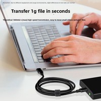 Kabel Data USB3.2 10Gbps Tipe-C C-C Kecepatan Tinggi-3A Pengisian Cepat Panjang 0.3m/2m untuk Komputer, Mobil & Ponsel Buatan Cina