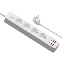 Prise professionnelle fabriquée en usine avec 2 types c et 4 protection contre les surcharges Usb Câble de 2m Bande d'alimentation Eu