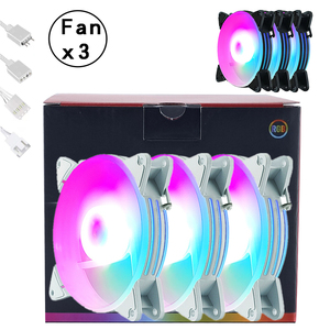 Ventilador de sincronización QiuzAim 12cm ARGB, 3 en 1 <span class=keywords><strong>Super</strong></span> Value Buy 5V Interfaz de 3 pines Control de temperatura PWM para un rendimiento sólido - Product Image 1