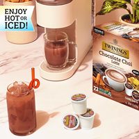 OEM Nouveaux dosettes de thé au chocolat et au chai latte K-Cup, boîte de 22, saveur soyeuse et pure, café instantané et thé aromatisé