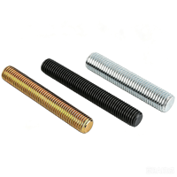 Tige filetée DIN975 à finition multi-surfaces |   Barre filetée en acier inoxydable 304, finition zinc / oxyde noir / zinc jaune