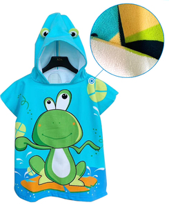 नि: शुल्क बैग ले जाने के लिए Hooded तौलिया नरम शोषक Microfiber तैरो कवर-यूपीएस <span class=keywords><strong>3</strong></span> करने के लिए 10 साल की उम्र के बच्चों Hooded स्नान समुद्र तट पोंचो तौलिए - Product Image 2