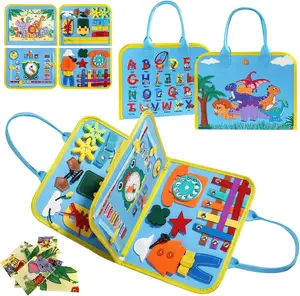 kids interactive sensory montessori autism toys 27 activities funny buckles and clasps felt busy activity boards