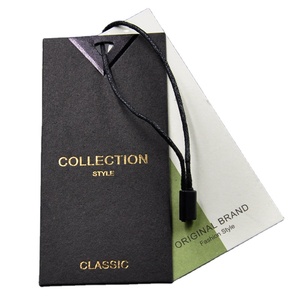 Étiquettes suspendues vierges en carton noir mat épais avec diverses options de personnalisation, étiquettes polyvalentes pour vêtements de bain, de plage et de sport - Product Image 2